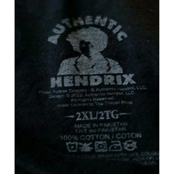 Jimi Hendrix 2XL Black T-Shirt Men’s Authentic Merch Rock Band Tee Graphic - Picture 5 of 5